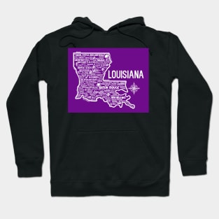 Louisiana Map Hoodie